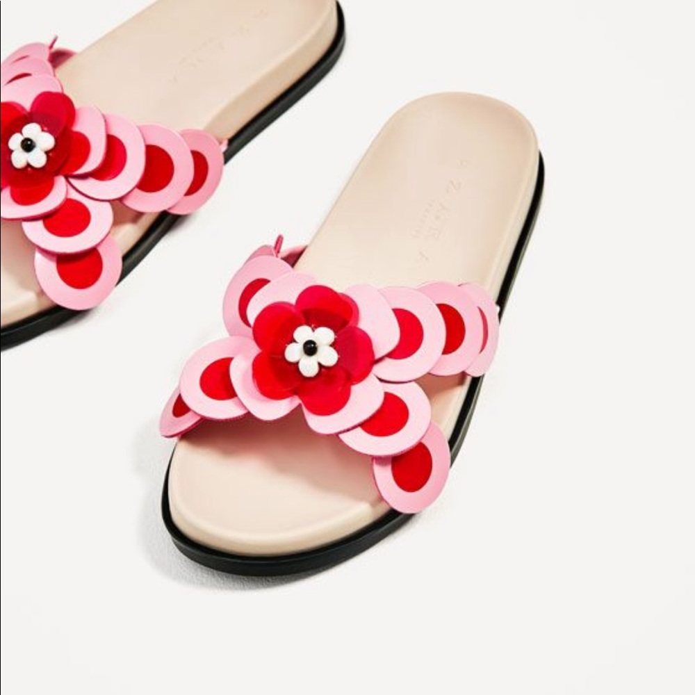 Zara slip on sandals